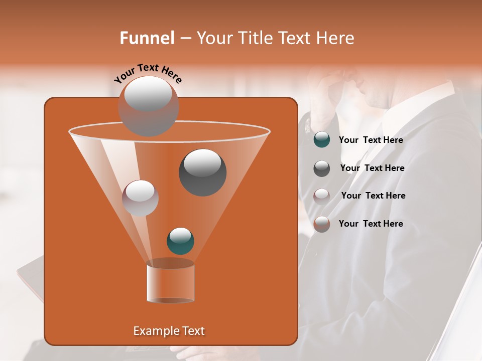 Caucasian Traveller Middle Aged PowerPoint Template
