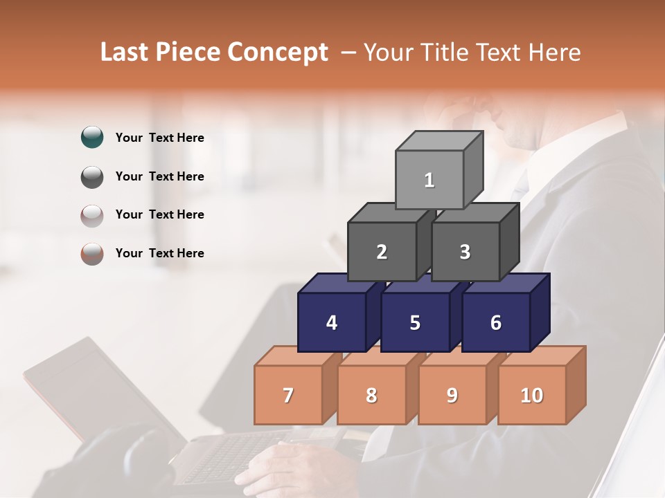 Caucasian Traveller Middle Aged PowerPoint Template