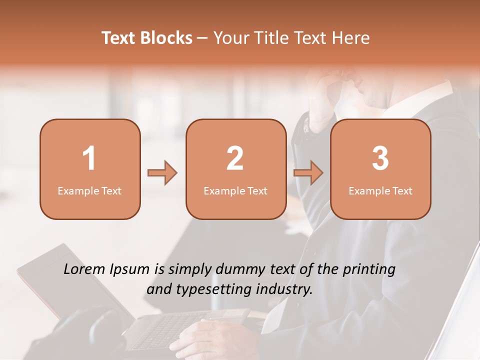 Caucasian Traveller Middle Aged PowerPoint Template
