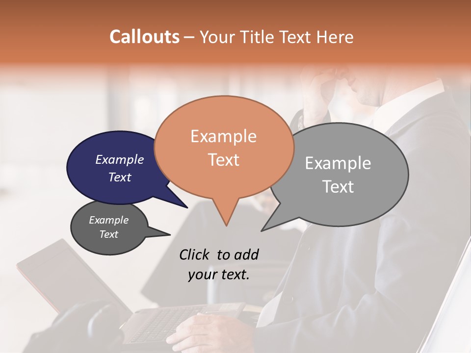 Caucasian Traveller Middle Aged PowerPoint Template