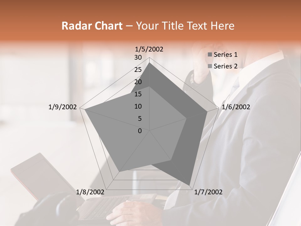 Caucasian Traveller Middle Aged PowerPoint Template