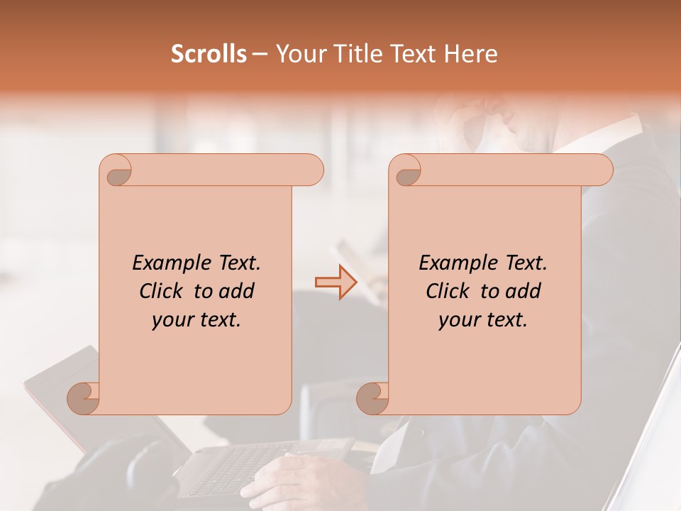 Caucasian Traveller Middle Aged PowerPoint Template