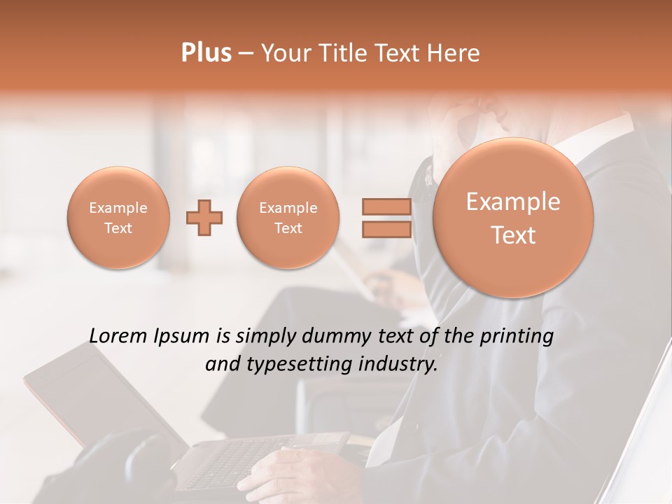 Caucasian Traveller Middle Aged PowerPoint Template
