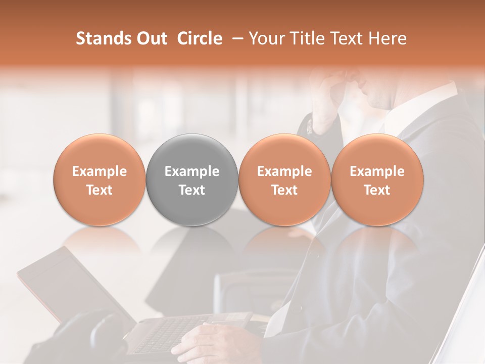 Caucasian Traveller Middle Aged PowerPoint Template