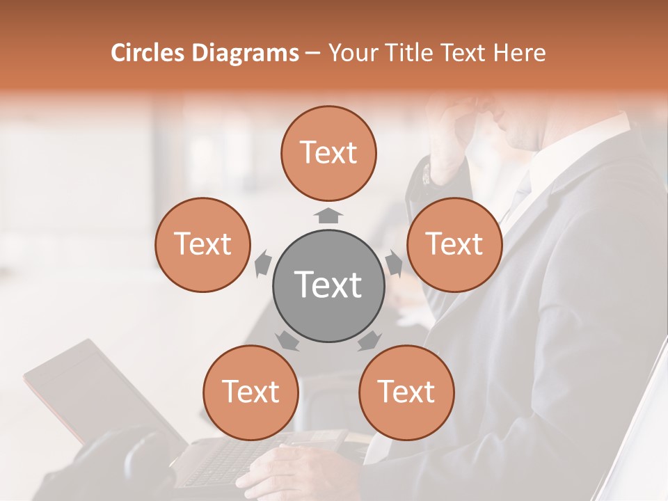 Caucasian Traveller Middle Aged PowerPoint Template