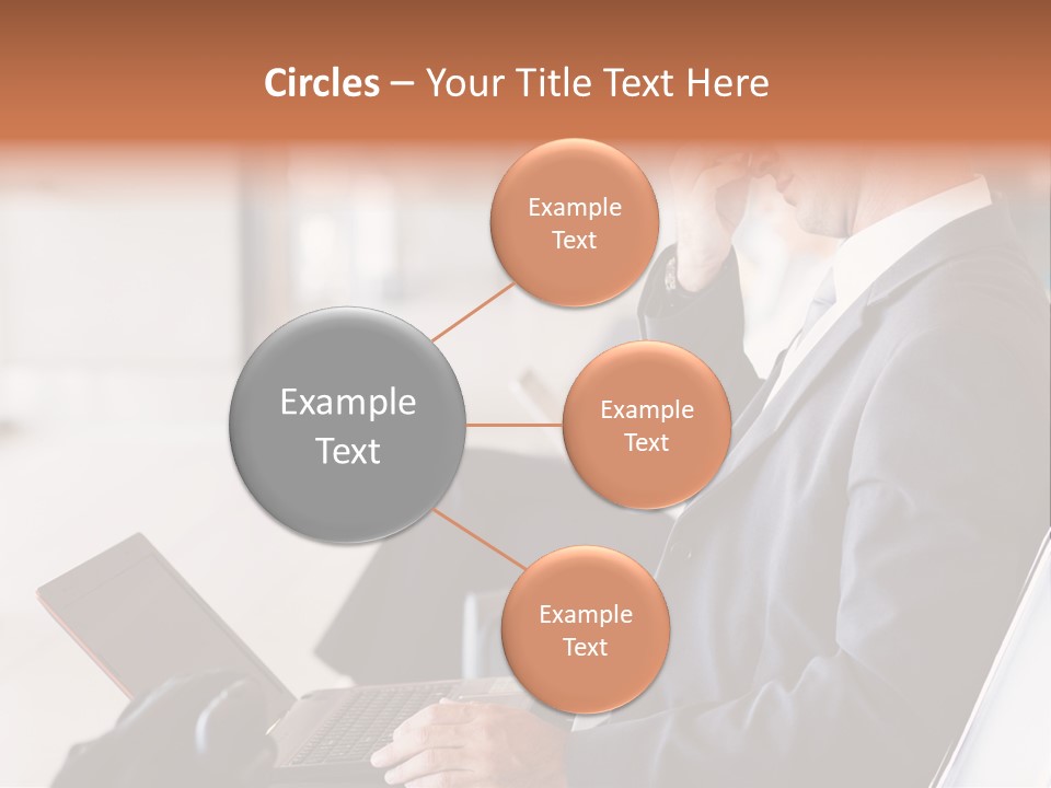 Caucasian Traveller Middle Aged PowerPoint Template