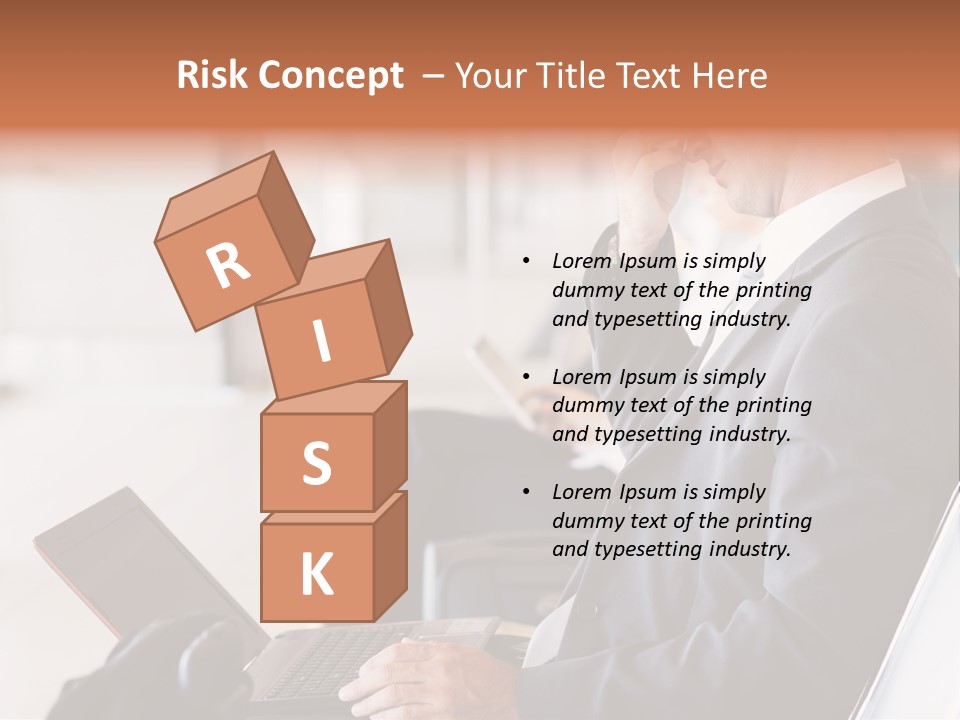 Caucasian Traveller Middle Aged PowerPoint Template