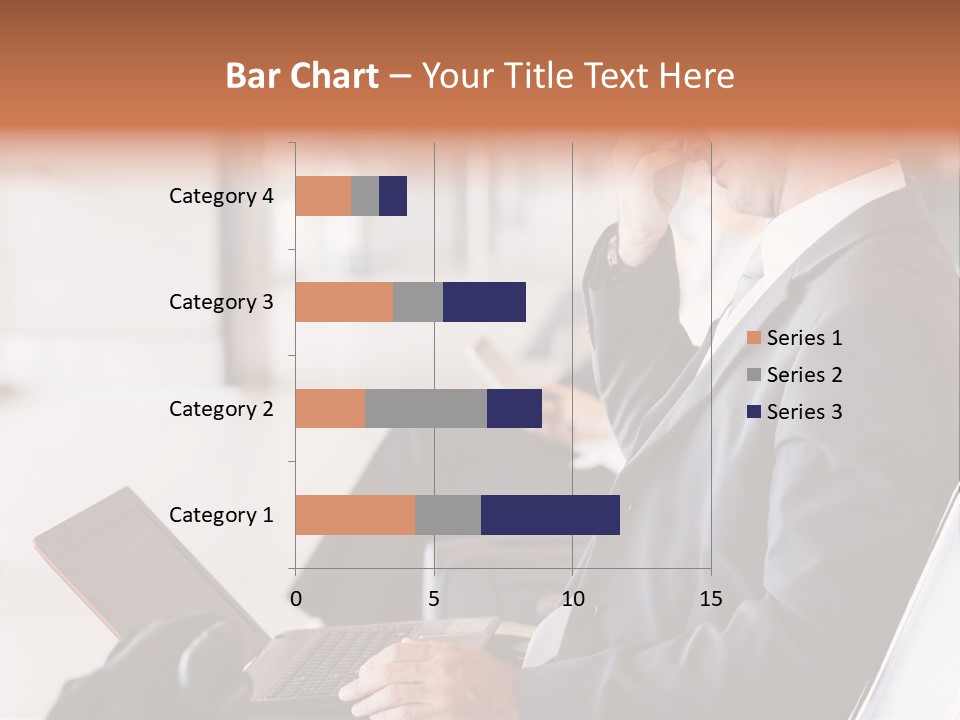 Caucasian Traveller Middle Aged PowerPoint Template
