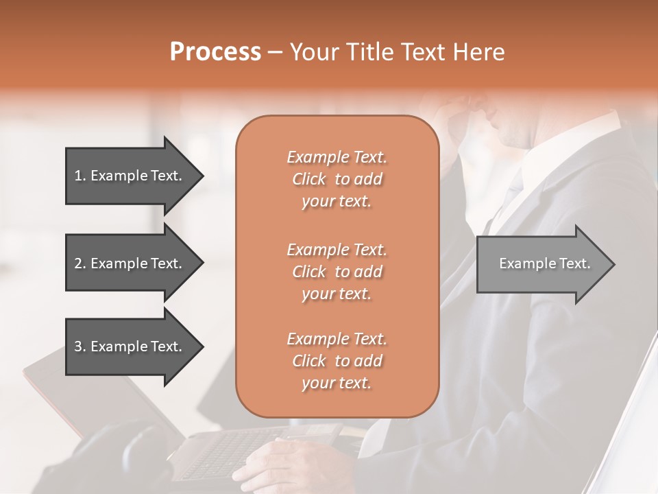 Caucasian Traveller Middle Aged PowerPoint Template