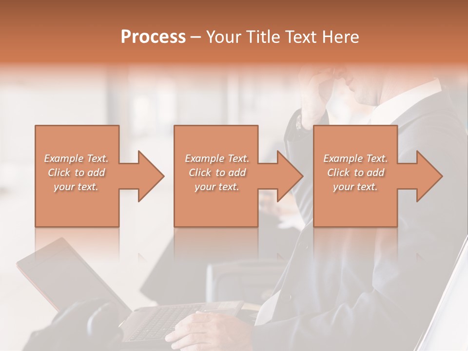 Caucasian Traveller Middle Aged PowerPoint Template