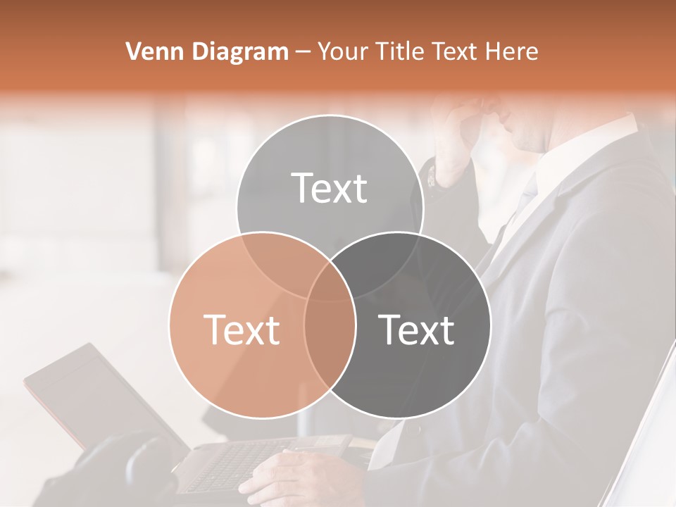 Caucasian Traveller Middle Aged PowerPoint Template