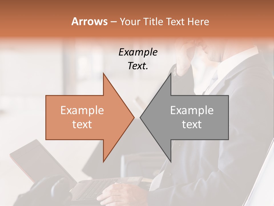 Caucasian Traveller Middle Aged PowerPoint Template
