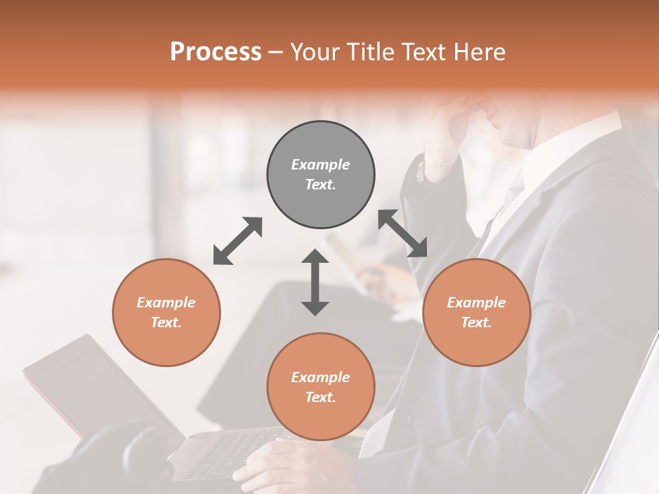 Caucasian Traveller Middle Aged PowerPoint Template