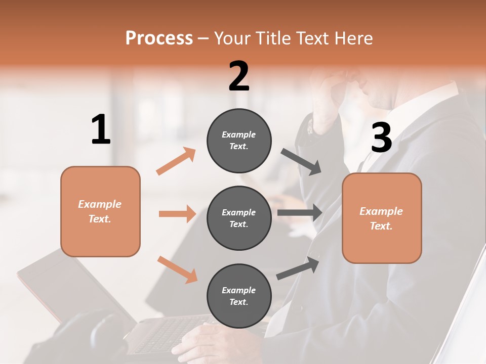 Caucasian Traveller Middle Aged PowerPoint Template
