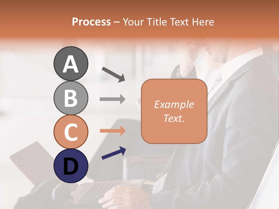 Caucasian Traveller Middle Aged PowerPoint Template