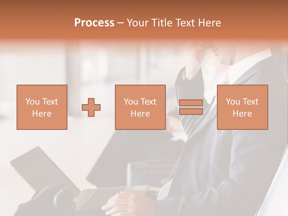 Caucasian Traveller Middle Aged PowerPoint Template