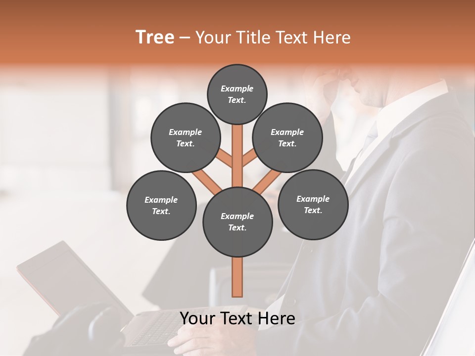 Caucasian Traveller Middle Aged PowerPoint Template