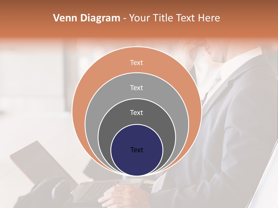Caucasian Traveller Middle Aged PowerPoint Template
