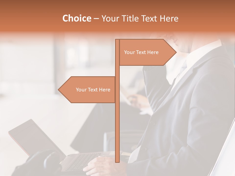 Caucasian Traveller Middle Aged PowerPoint Template