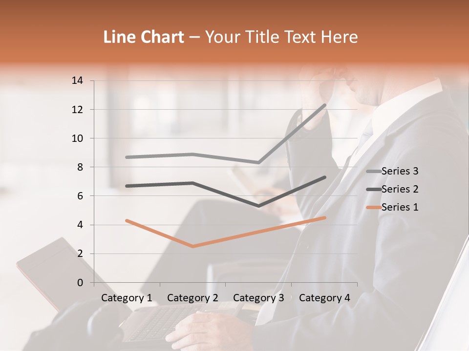 Caucasian Traveller Middle Aged PowerPoint Template