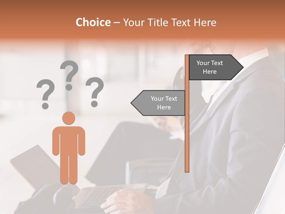 Caucasian Traveller Middle Aged PowerPoint Template