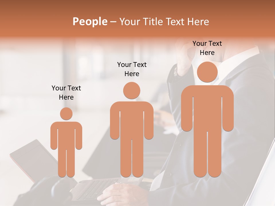 Caucasian Traveller Middle Aged PowerPoint Template