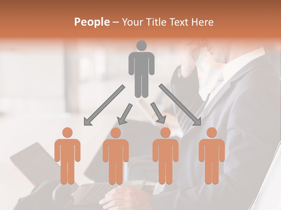 Caucasian Traveller Middle Aged PowerPoint Template