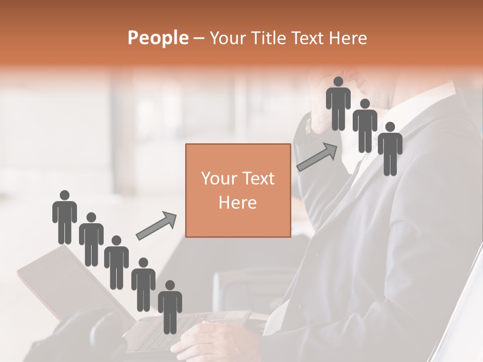 Caucasian Traveller Middle Aged PowerPoint Template