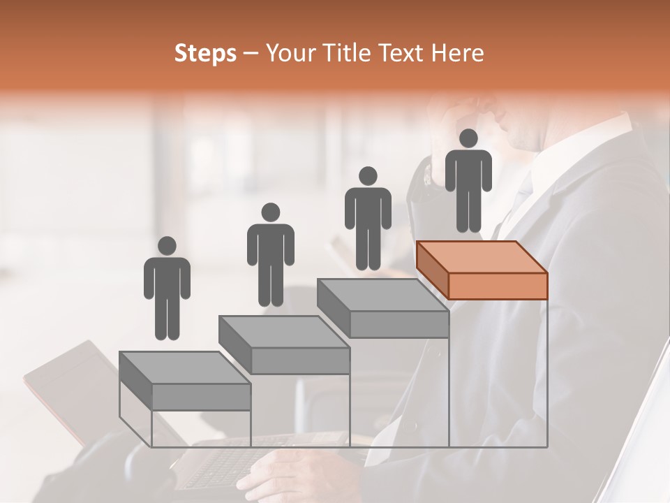 Caucasian Traveller Middle Aged PowerPoint Template