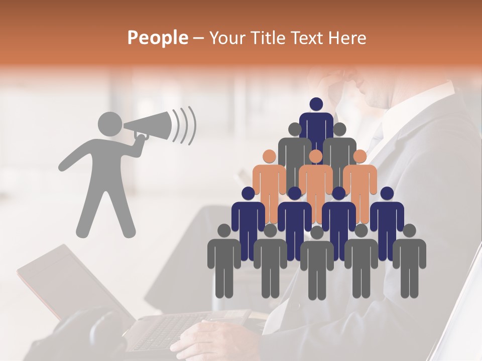 Caucasian Traveller Middle Aged PowerPoint Template