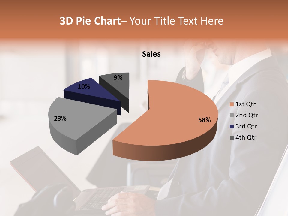 Caucasian Traveller Middle Aged PowerPoint Template