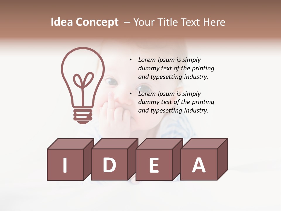 Innocence Little Infant PowerPoint Template