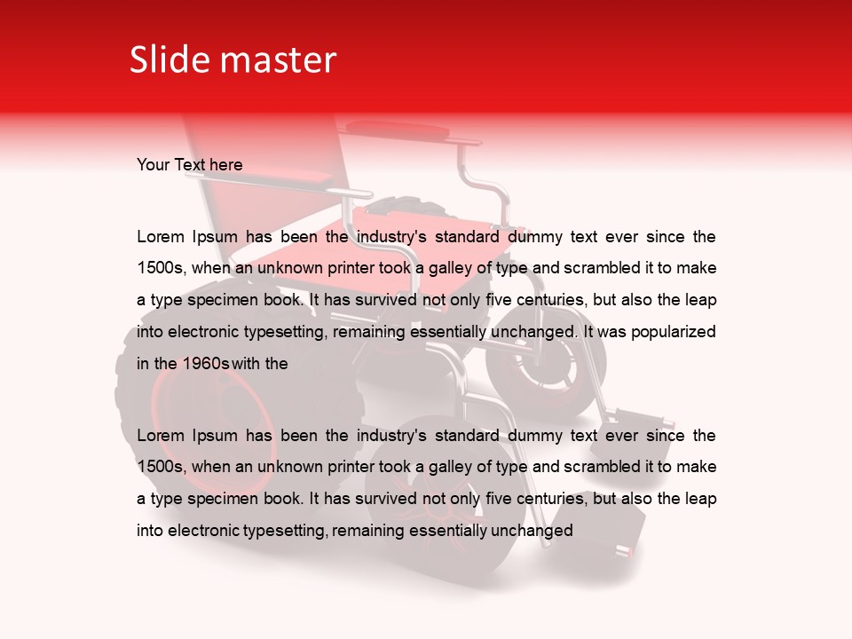 Sick Wheel Transport PowerPoint Template
