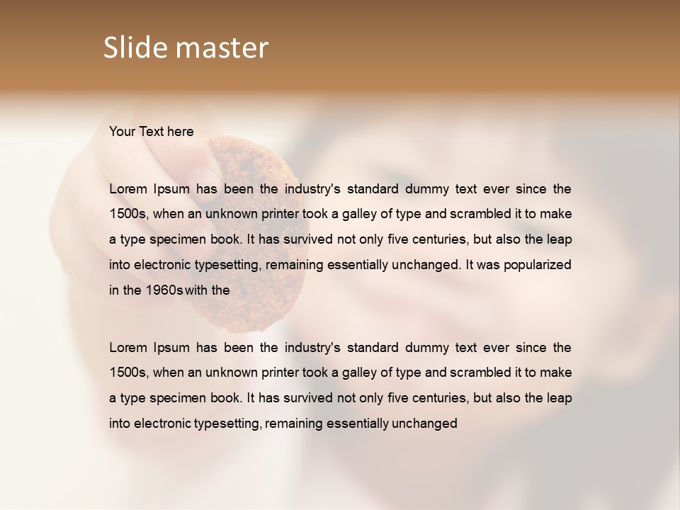 Happy Chocolate Cookie Snack PowerPoint Template