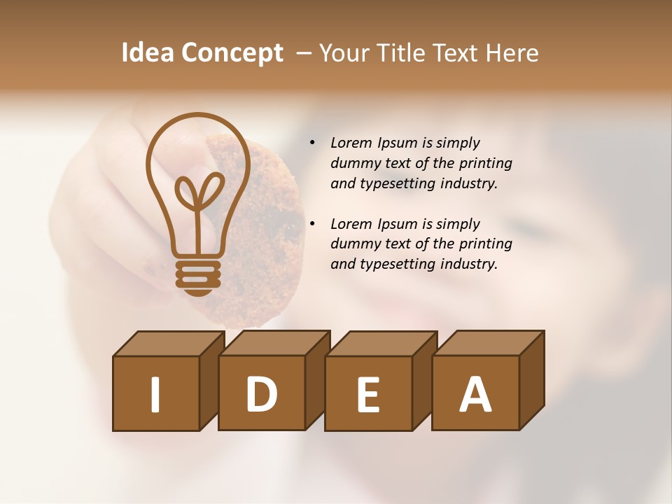 Happy Chocolate Cookie Snack PowerPoint Template