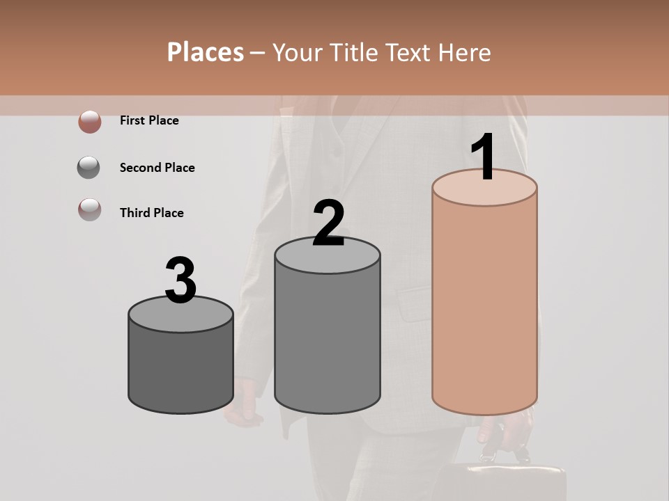 Brunette Briefcase Young PowerPoint Template