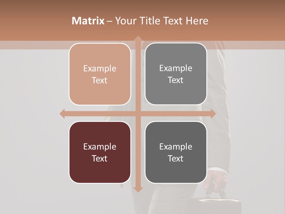 Brunette Briefcase Young PowerPoint Template