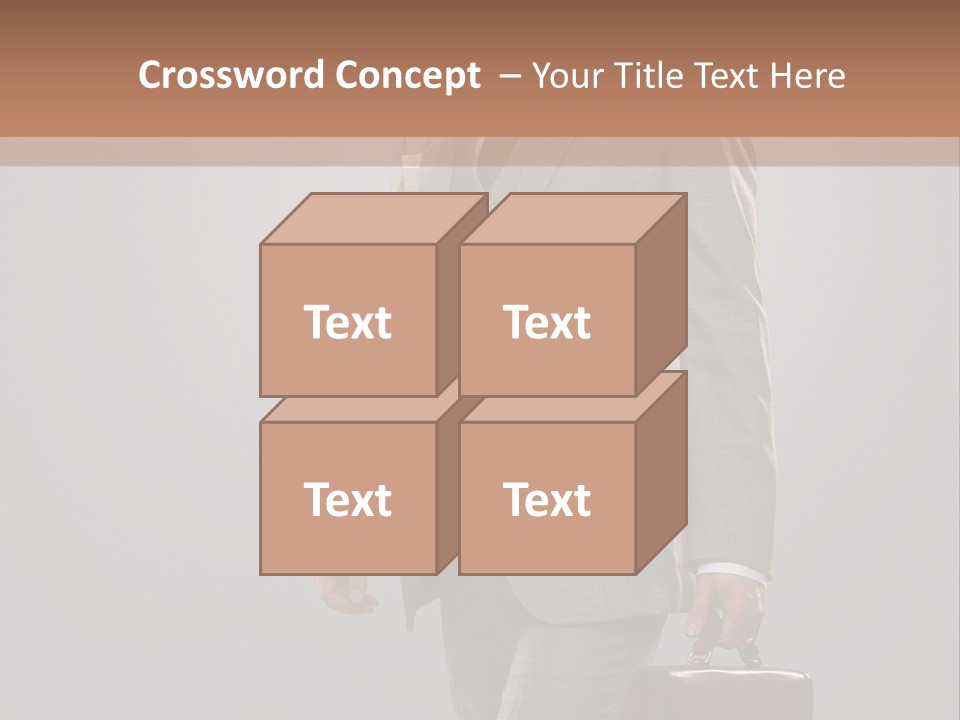 Brunette Briefcase Young PowerPoint Template