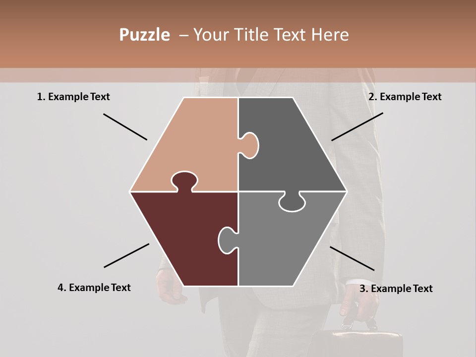 Brunette Briefcase Young PowerPoint Template