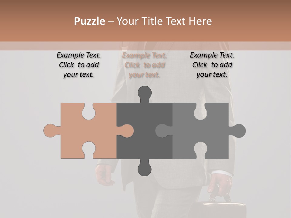 Brunette Briefcase Young PowerPoint Template