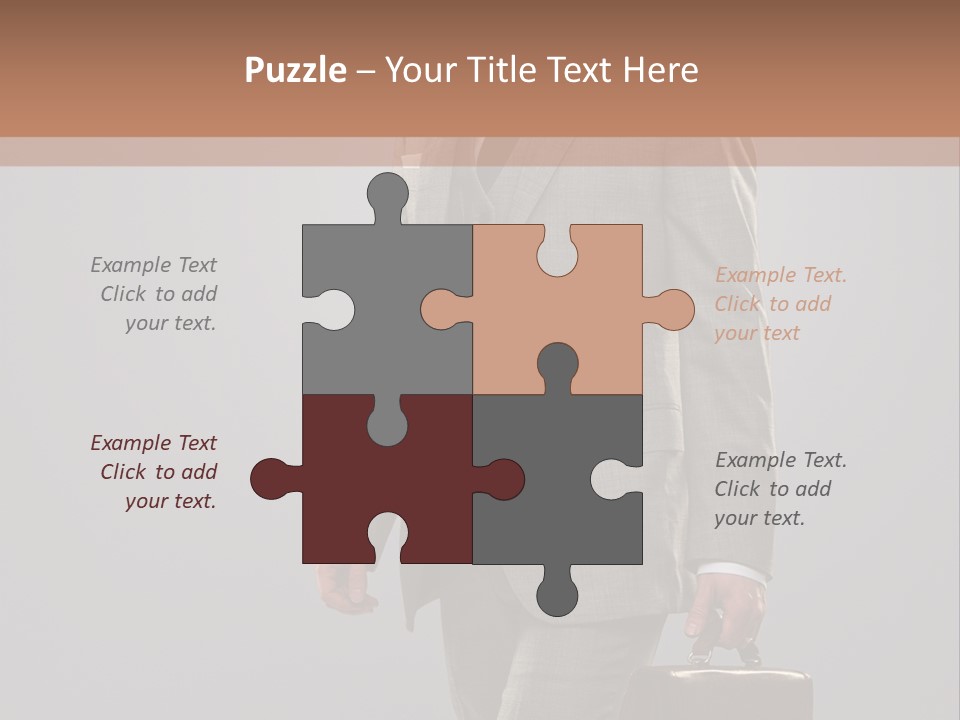 Brunette Briefcase Young PowerPoint Template