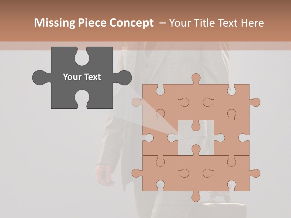 Brunette Briefcase Young PowerPoint Template