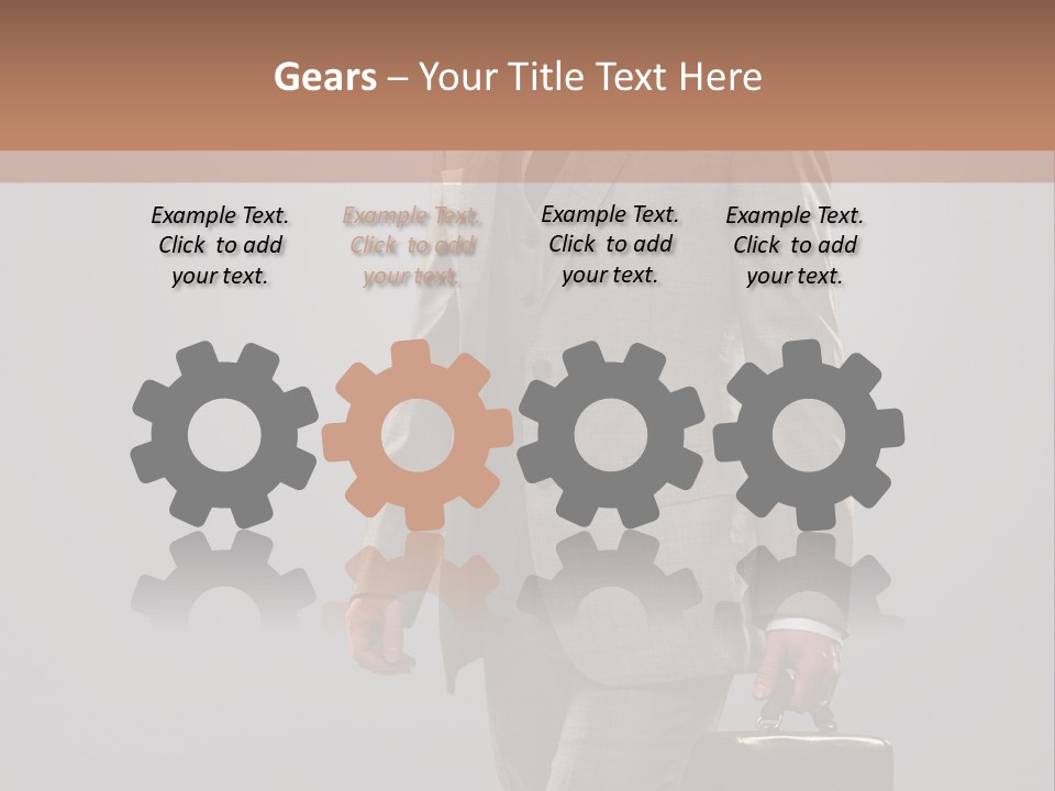 Brunette Briefcase Young PowerPoint Template