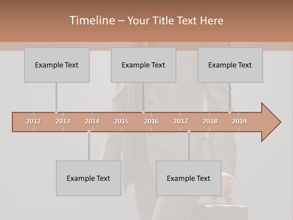 Brunette Briefcase Young PowerPoint Template