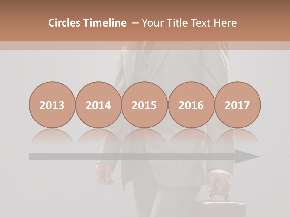 Brunette Briefcase Young PowerPoint Template