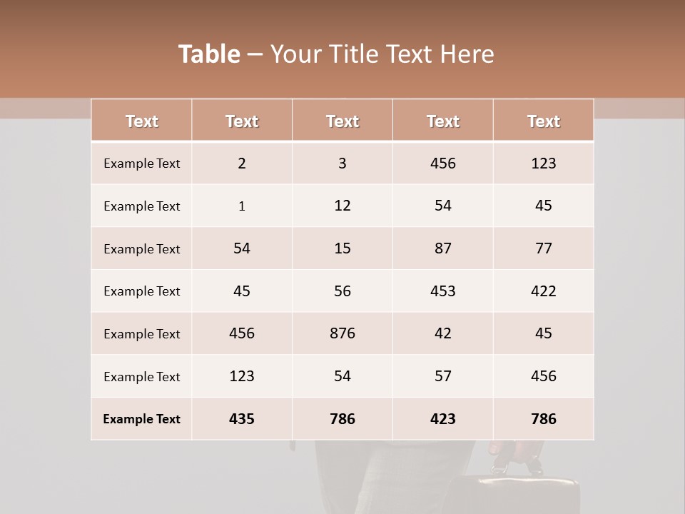 Brunette Briefcase Young PowerPoint Template
