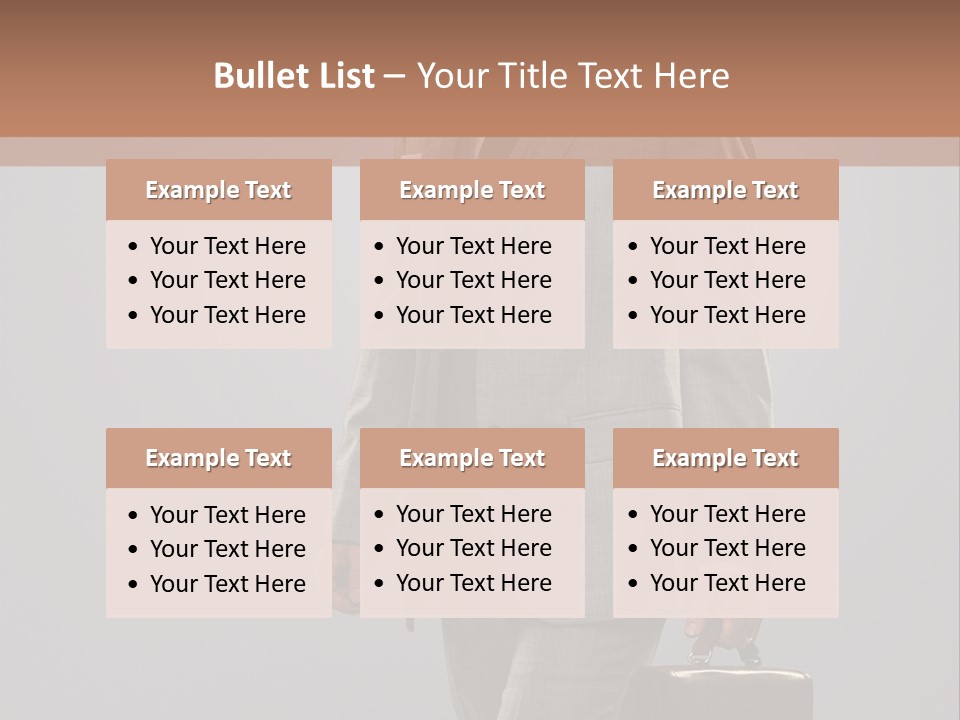 Brunette Briefcase Young PowerPoint Template