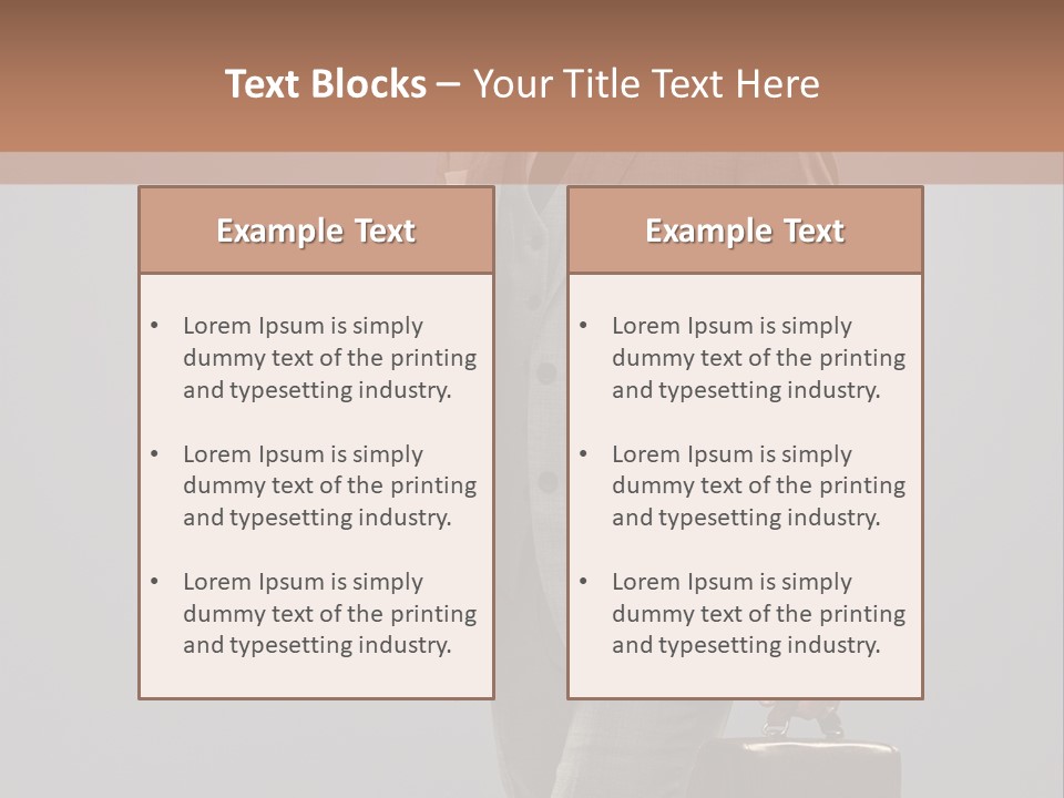 Brunette Briefcase Young PowerPoint Template