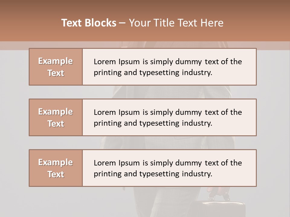 Brunette Briefcase Young PowerPoint Template