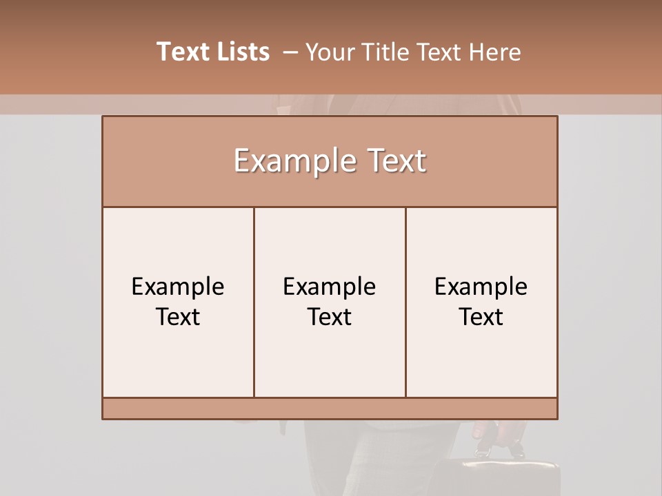 Brunette Briefcase Young PowerPoint Template